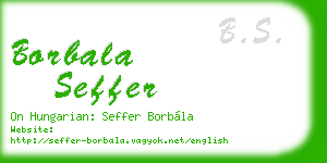 borbala seffer business card
